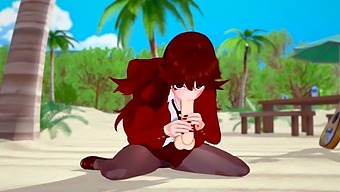 Japanese Girlfriend Gives Oral Pleasure In Animated Fnf Style