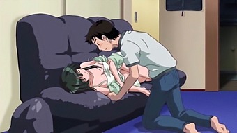 A Young Anime Maiden Passionately Rides Her Boyfriend'S Shaft