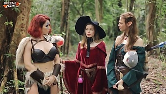 Red-Haired Beauty Gets Into A Steamy D&D Session With Her Co-Players.