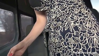 A Mature Woman Rescues A Lost Pair In A Vehicle