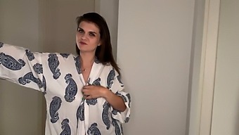 Mature Stepmother'S Solo Session In The Laundry Room Observed By Stepson